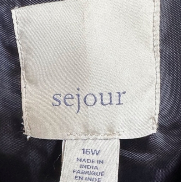 Black Leather Vest, 16W - Picture 3 of 4